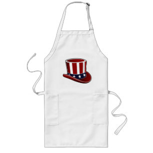 Tablier Long Apron Casquette de l'oncle Sam