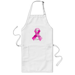 Tablier Long Apron de foi en ruban rose