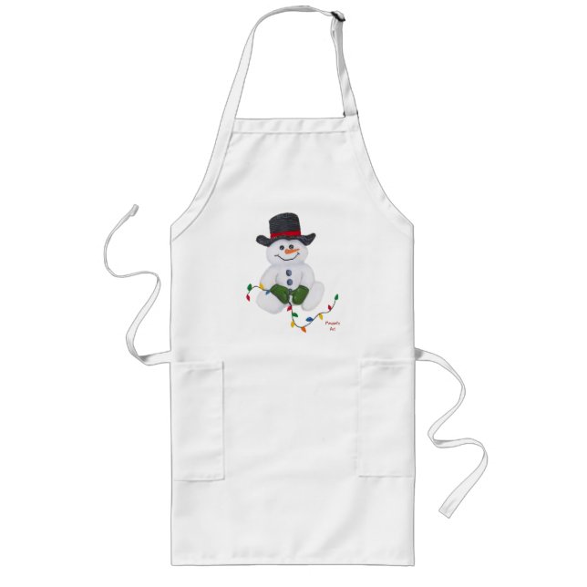 Tablier Long Apron de Snowman (assis) (Devant)