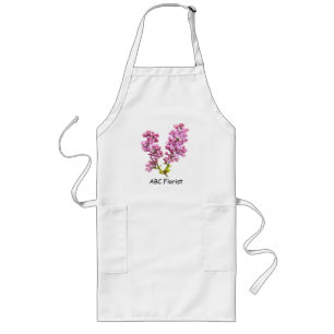 Tablier Long Apron - Fleurs Lilac