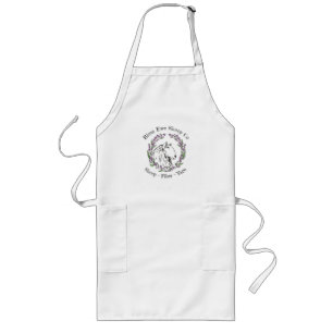 Tablier Long Apron - Logo Lavender Border Leicester