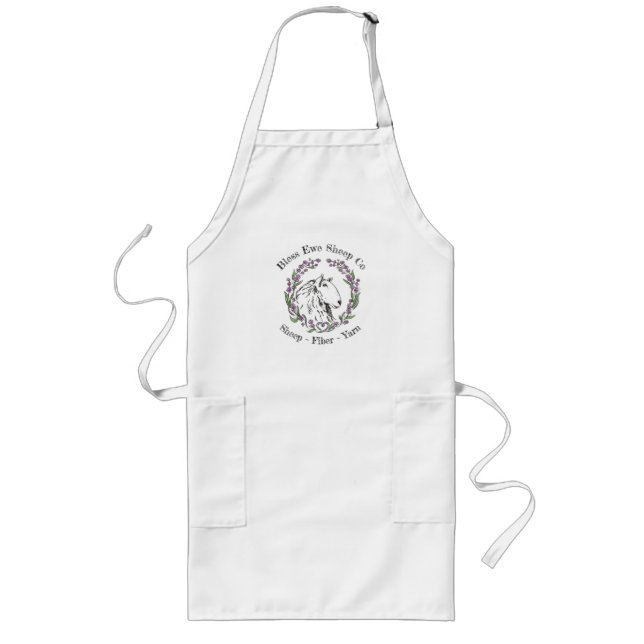 Tablier Long Apron - Logo Lavender Border Leicester (Devant)