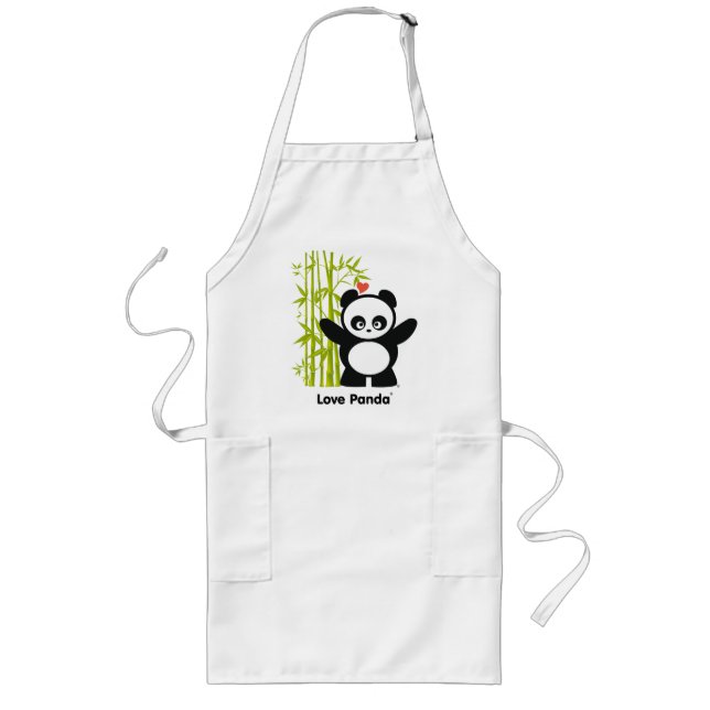 Tablier Long Apron Love Panda® (Devant)