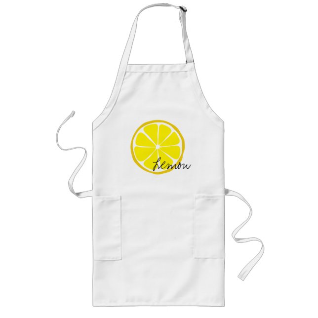 Tablier Long Arpon citron d'été (Devant)