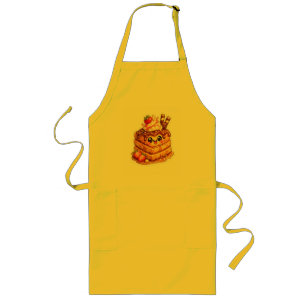 Tablier Long Autocollant de dessert de gaufre heureuse