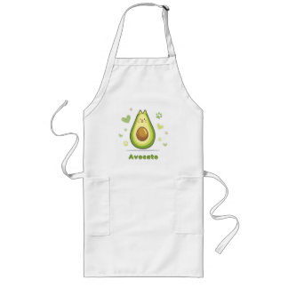 Tablier Long Avocato Apron, Amusant Avocado Cat Apron, Amoureux