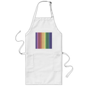 Tablier Long Bandes arc-en-ciel coupées