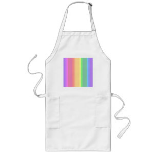 Tablier Long Bandes arc-en-ciel pastel