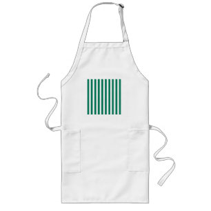 Tablier Long Bandes de bonbons vert et blanc