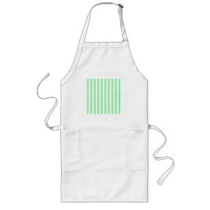 Tablier Long Bandes de bonbons vertes et blanches
