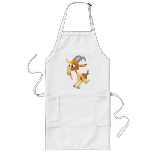 Tablier Long Belle caricature à la Cuisine de chèvre