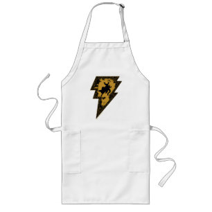 Tablier Long Black Adam Distressed Lightning Bolt Graphic