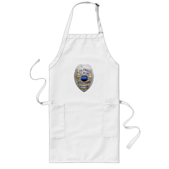 Tablier Long Bleu fin Brothers Keeper Badge (Devant)