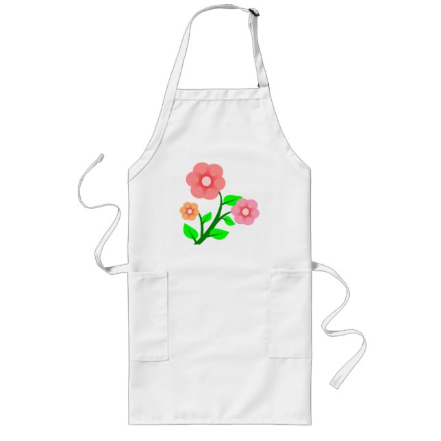 TABLIER LONG BOUQUET DE FLEURS (Devant)