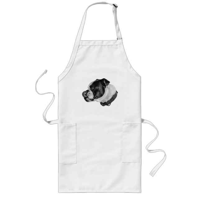 Tablier Long Bulldog Calm Kitchen Apron (Devant)