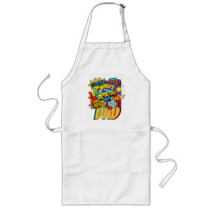 Tablier Long Cadeau DAD de marque personnalisée - Comic Superhe