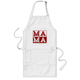 TABLIER LONG CADEAU DE FETE DES MERES TYPOGRAPHIE MAMAN