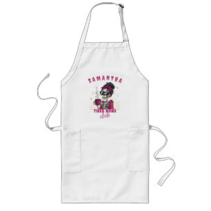 Tablier Long Café Zombie personnalisé Fatigué Moms Club École