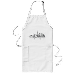 Tablier Long Carnet de carbone urbain Skyline Sketch