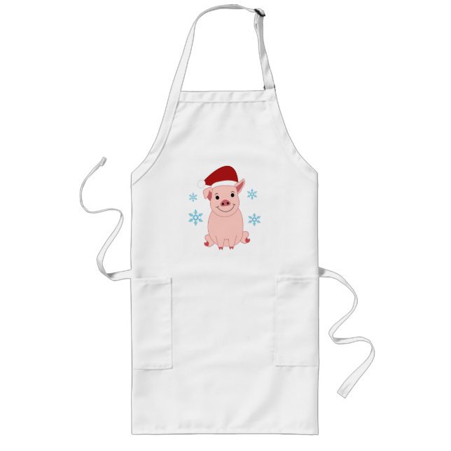 Tablier Long Cerdito navideño sonriente (Devant)