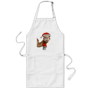 Tablier Long Chameau mignon et adorable portant un chapeau de P