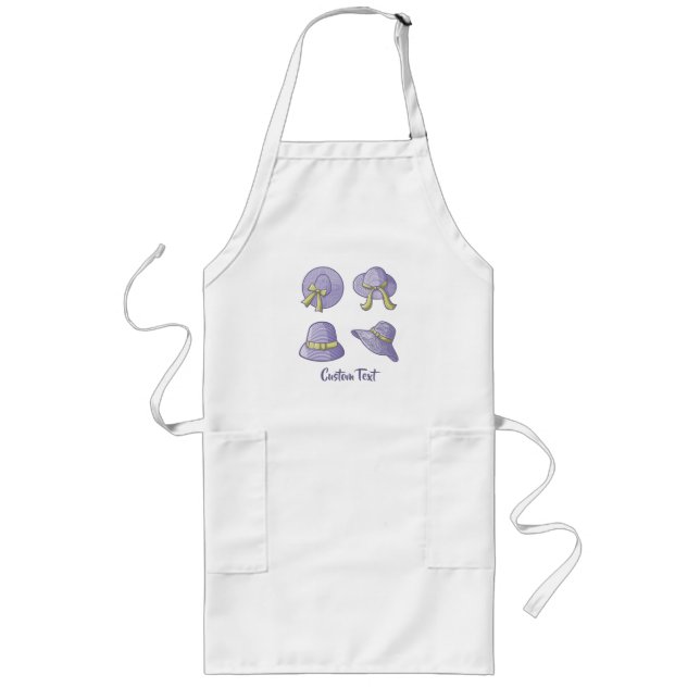 Tablier Long Chapeaux d'été pour femmes lilas (Devant)