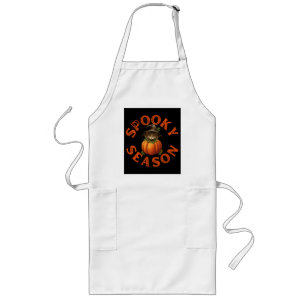 Tablier Long Chat de citrouille de saison effrayante