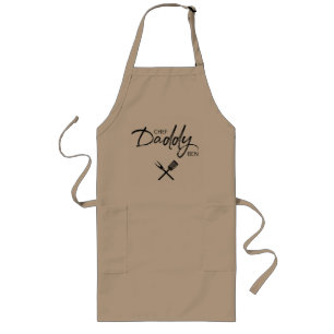 Tablier Long "Chef Daddy" - BEN, Etch script Standard Apron