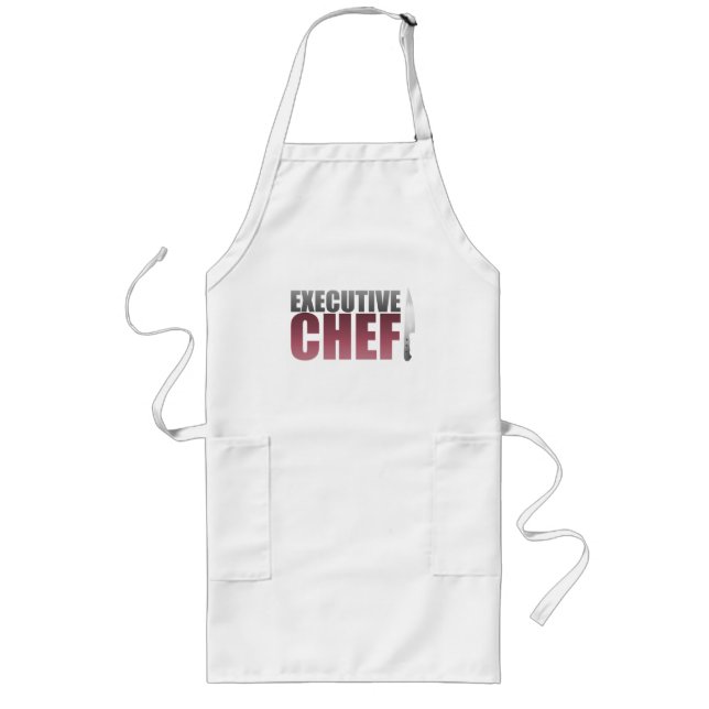 Tablier Long Chef exécutif rouge (Devant)