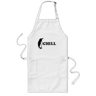 Tablier Long Chill Penguin Funny BBQ Apron