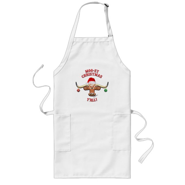 Tablier Long Christmas Longhorn Steer (Devant)
