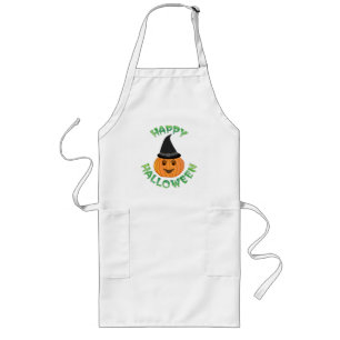 Tablier Long citrouille "HAPPY HALLOWEEN"