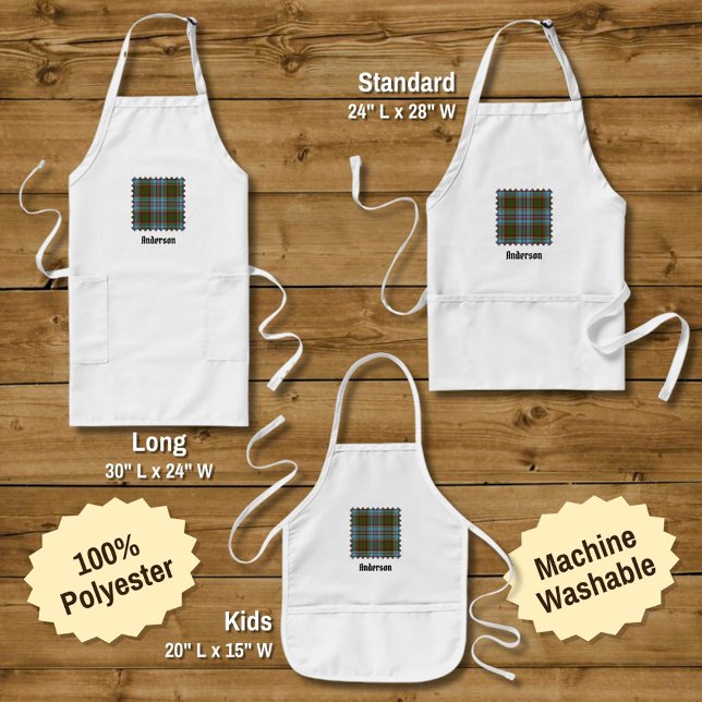 Tablier Long Clan Anderson Tartan Long Apron (Créateur téléchargé)