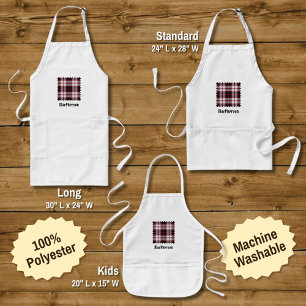 Tablier Long Clan MacPherson Chasse Tartan Apron