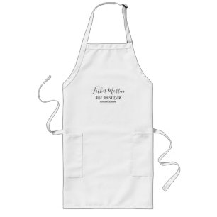 Tablier Long CLERGIE PÂTISSERIE BLANCHE Simple Personnalisée