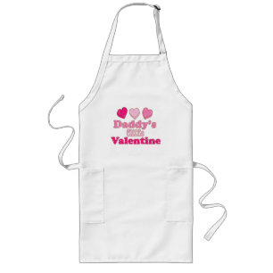 Tablier Long Conception de la petite Saint-Valentin de papa ave