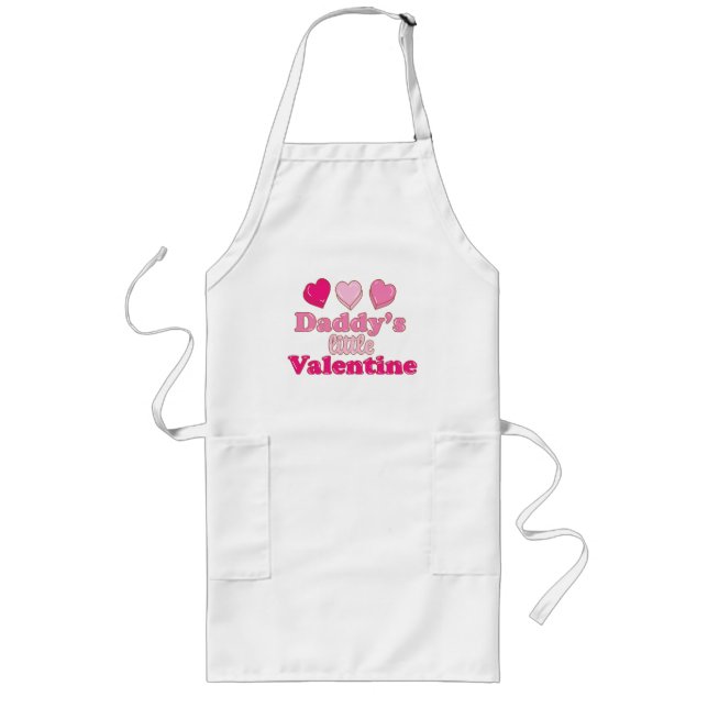 Tablier Long Conception de la petite Saint-Valentin de papa ave (Devant)