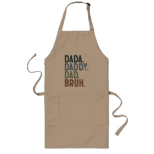 Tablier Long couleur DADA DADDY DAD BRUH FÊTE DES PÈRES BBQ