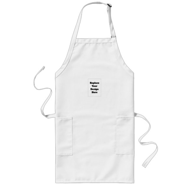 Tablier Long Create Your Own white  (Devant)