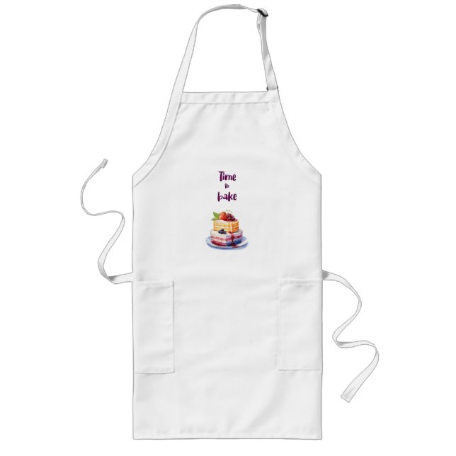 Tablier Long Création de gâteau sucré (Devant)