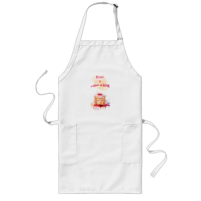 Tablier Long Création de gâteau sucré (Devant)
