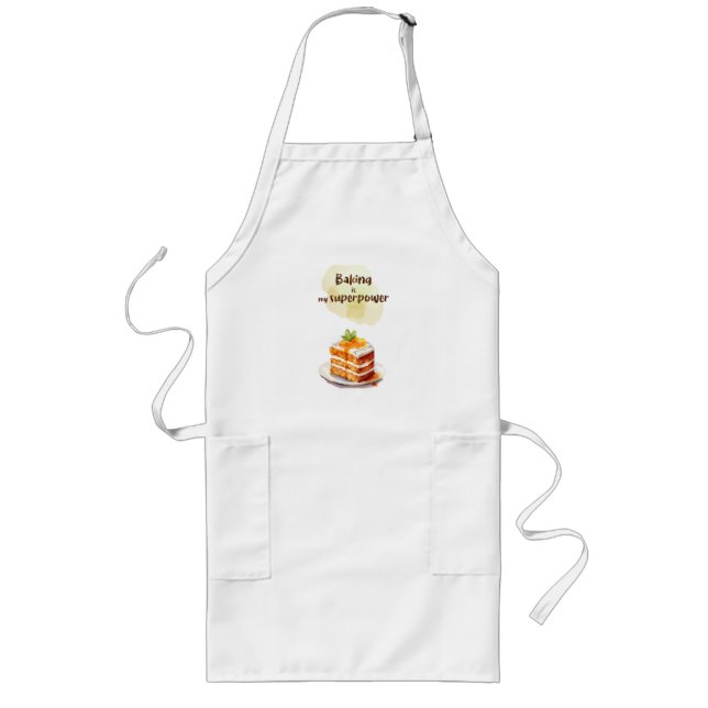Tablier Long Création de gâteau sucré (Devant)
