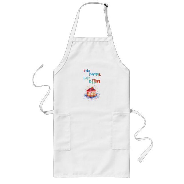 Tablier Long Création de gâteau sucré (Devant)