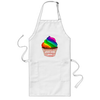 Tablier Long Création personnalisable de gâteau Pride arc-en-ci