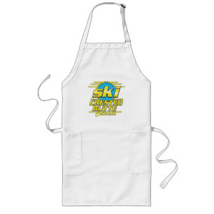 Tablier Long Crested Butte Colorado logo des années 80