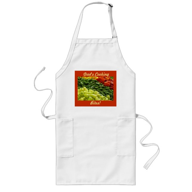 Tablier Long Cuisine de papa mord, personnalisée (Devant)