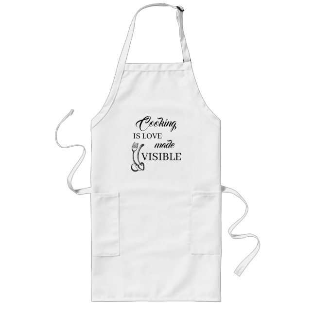 Tablier Long Cuisine est l'amour rendu visible Apron (Devant)