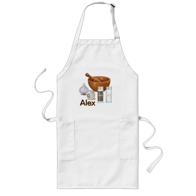 Tablier Long Cuisson personnalisée  (Devant)