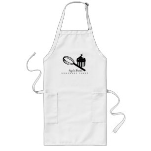 Tablier Long Cupcake artisanal Entreprise Whisk Main Dessinée