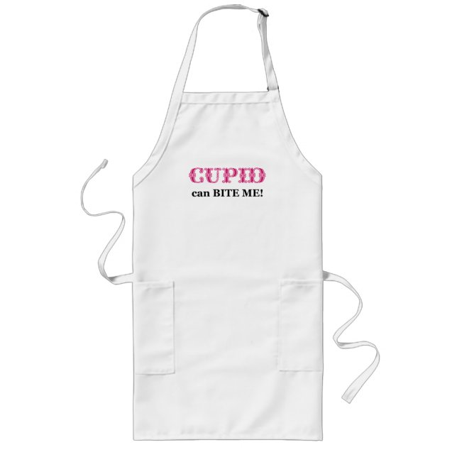 Tablier Long Cupide peut me mordre (Devant)